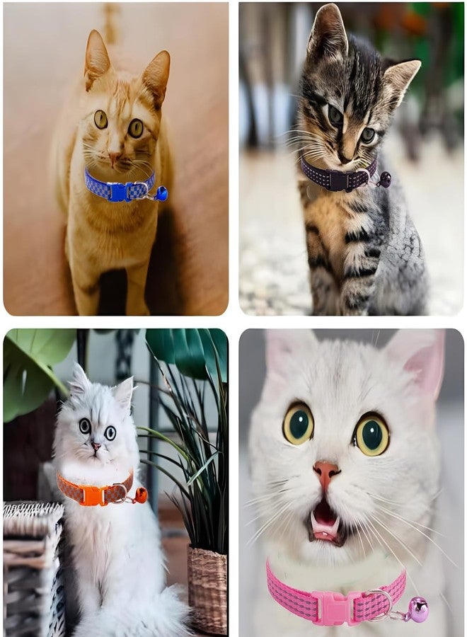 Weimostar Orange Puppy Collar with Bell, 2 Pack Reflective XS Dog Collars with Bell Adjustable Buckle for XXS Extra Small Tiny Female Girl Boy Pets Cat Kitten Yorkie Teacup X-Small - Image 2